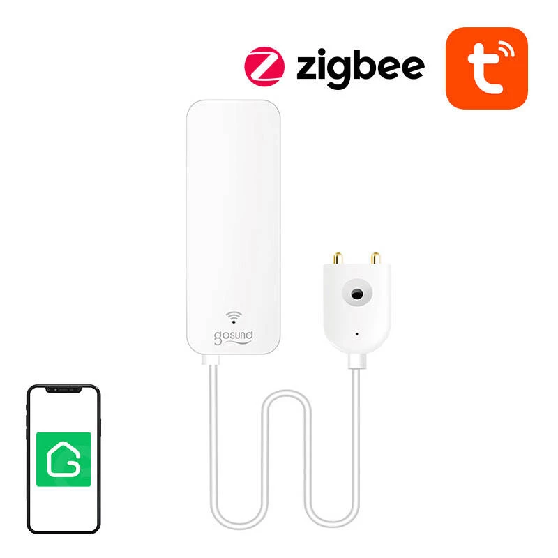 ZigBee Gosund ST19 Tuya išmanusis potvynio/vandens nuotėkio jutiklis