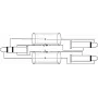 Adapterio kabelis Omnitronic 3,5 mm į 2×6,3 mm, 6 m, juodas