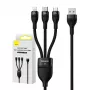 USB laidas Baseus SUP0003351 1,2 m USB A USB C/Micro USB-A/Lightning juodas