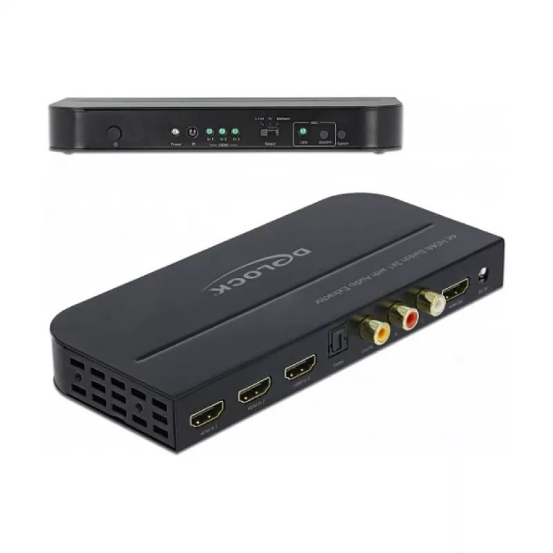 HDMI jungiklis DeLOCK 3 x HDMI įėjimas į 1 x HDMI išėjimas 4K 60 Hz
