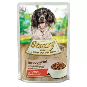 STUZZY gabalėliai su jautiena – šlapias šunų ėdalas – 100 g