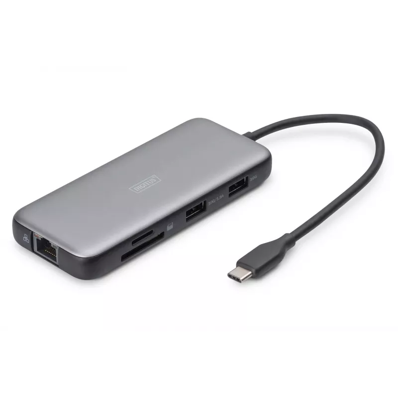 USB-C prijungimo stotelė Digitus DA-70915 8 prievadų 100W maitinimo tiekimas