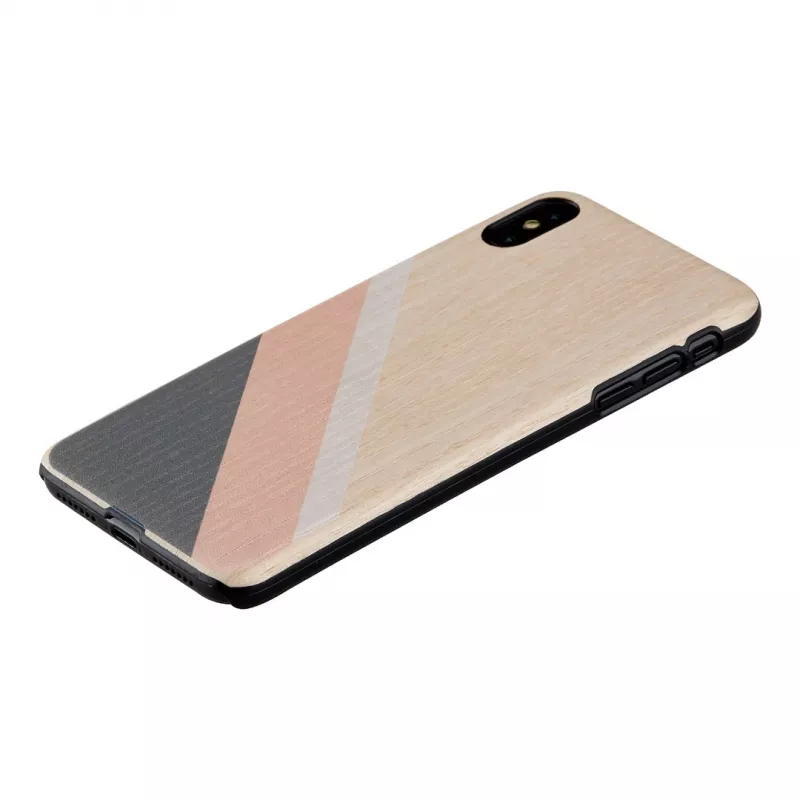 man and wood išmaniojo telefono dėklas, skirtas iPhone XS Max — rožinis kostiumas, juodas