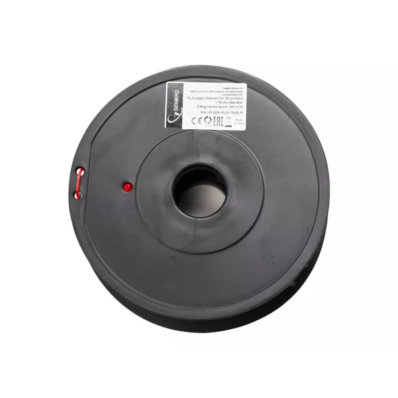 3D spausdinimo medžiaga Gembird 3DP-PLA+1.75-02-R Raudona 1 kg