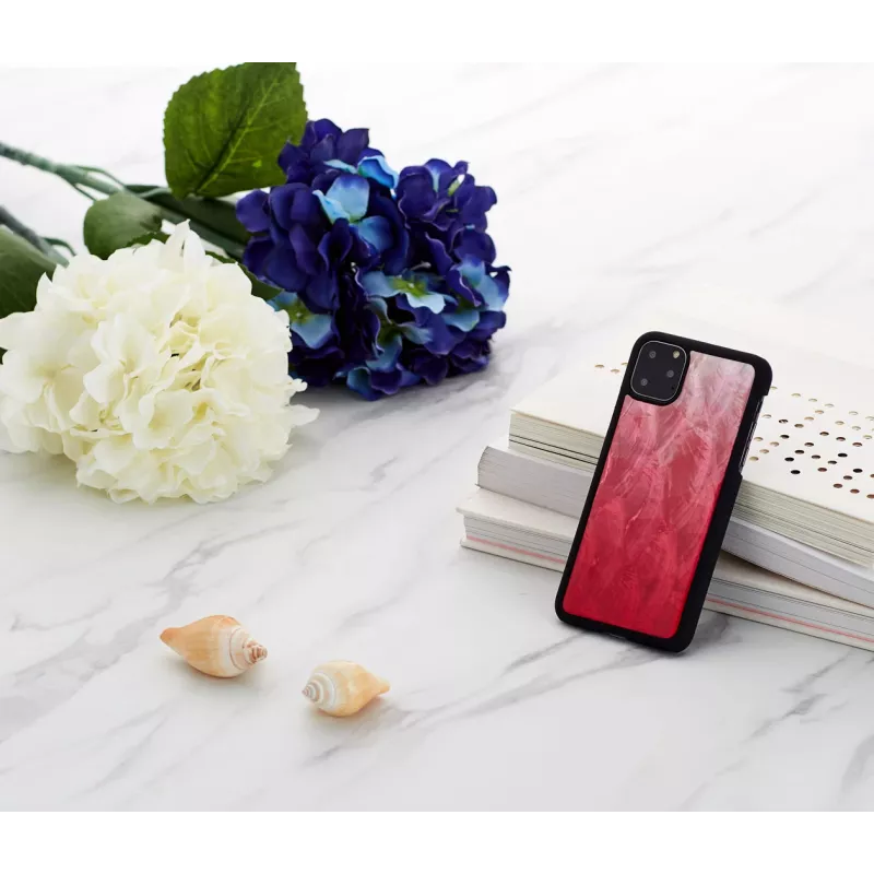 iKins išmaniojo telefono dėklas, skirtas iPhone 11 Pro Max – rožinio ežero su juodu apvadu