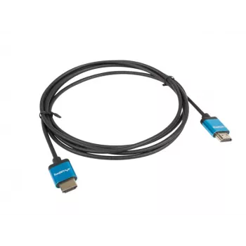 HDMI laidas LANBERG CA-HDMI-22CU-0018-BK 1,8 m — HDMI Type A į A, HDMI 2.0, 18 Gbit/s, ARC, paauksuoti kontaktai
