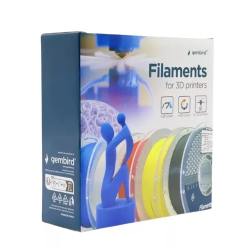 3D spausdinimo siūlas Gembird PLA 1.75 mm Geltonas 1 kg