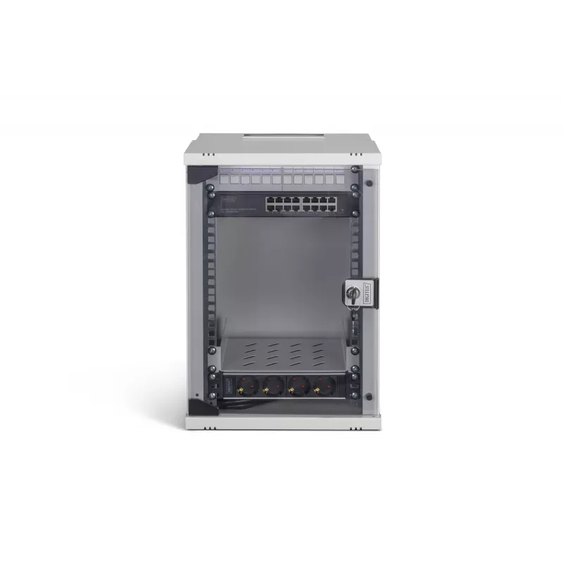 Prie sienos montuojamas stovas Digitus DN-49102-SET 9U 315 x 300 mm Pilkas