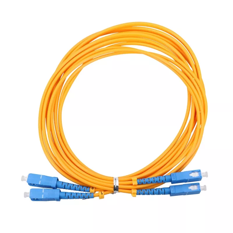 FTTH šviesolaidinis kabelis Extralink EX.3593, G.652D vienmodis, 2 m, SC–SC, geltonas