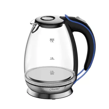 Elektrinis virdulys Maestro MR-054 1,7 L 2200 W stiklo korpusas, mėlynas apšvietimas, paslėptas kaitinimo elementas