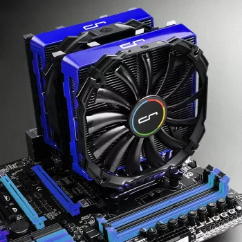 Kompiuterio aušinimo sistemos dalis Cryorig CR-CCI — mėlynas ABS priedas, skirtas R1 Universal / R1 Ultimate (140×23×131 mm)