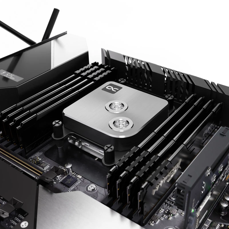 Vandens blokas Alphacool 13444 Sidabrinė 72mm x 72mm x 26.5mm