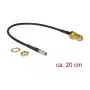 Koaksialinis kabelis DeLOCK 89912 RG-174 0,2 m TS-9 SMA Juodas