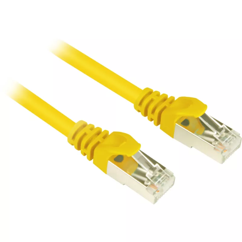 Tinklo kabelis Sharkoon 4044951014798 RJ-45 Cat6 3 m geltonas