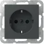 Schuko kištukinis lizdas Gira System 55, modelis 445328, antracito apdaila