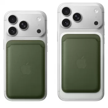 Kortelių laikiklis Apple iPhone FineWoven Wallet su MagSafe samanų žalia spalva Microtwill