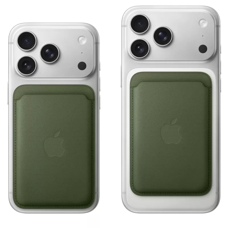 Kortelių laikiklis Apple iPhone FineWoven Wallet su MagSafe samanų žalia spalva Microtwill