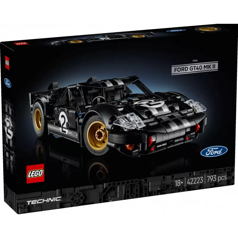 LEGO TECHNIC 42223 1966 „Ford GT40 MKII“ lenktyninis automobilis