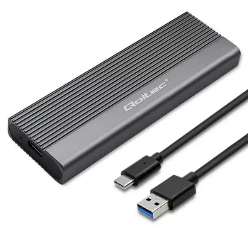 Qoltec korpusas SSD M.2 diskui, SATA, NGFF, USB-C