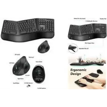 LogiLink ID0211 klaviatūra su pele RF Wireless QWERTZ German Juoda (ID0211)