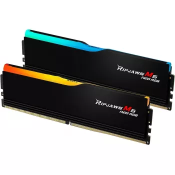 DIMM 64 GB DDR5-6000 (2x 32 GB) Dual-Kit, Atmintis juoda, F5-6000J3238G32GX2-RM5NRK, Ripjaws M5 Neo, AMD EXPO