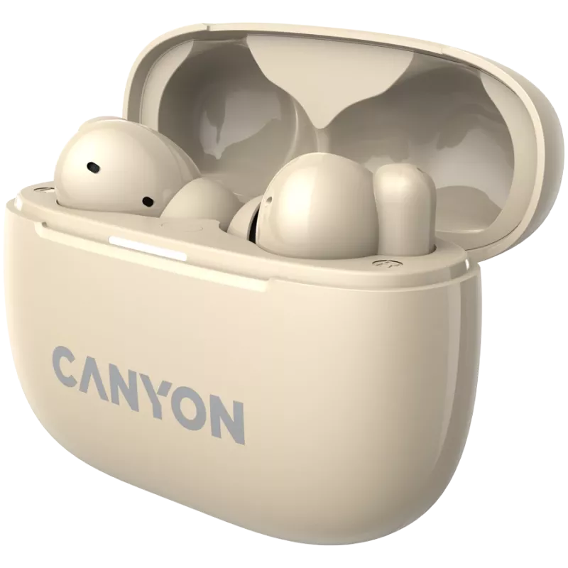 Canyon CNS-TWS10BG Ausinės ir ausinės True Wireless Stereo (TWS) Į ausį skambučiai/muzika/sportas/kasdienis naudojimas USB Type-C Bluetooth Smėlio spalvos (CNS-TWS10BG)