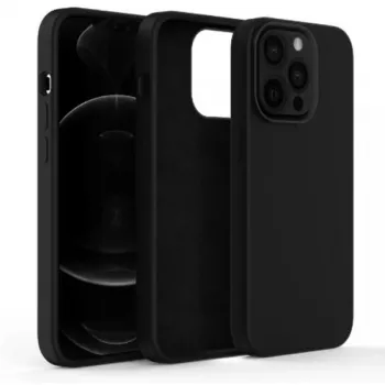 4smarts Liquid Cupertino UltiMag, skirtas iPhone 14, juodas galinio dangtelio dėklas