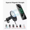 Belaidis magnetinis automobilinis įkroviklis Anker MagGo 15W — Magnetinis 15W Qi greitasis įkrovimas išmaniesiems telefonams, juodas
