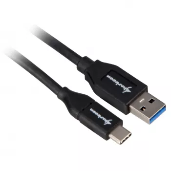Sharkoon USB 3.2 Gen 2 kabelis USB-A kištukas > USB-C juodas 1 metras - Kabelis - Skaitmeninis/Duomenų