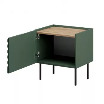 Naktinių stalelių rinkinys cama meble ONDA 2 vnt. 50×40×H54 cm, žalias, MDF/medžio drožlių plokštė, 16 mm rėmas