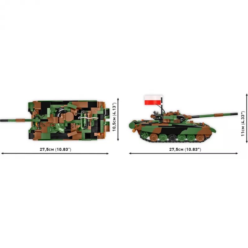 Statybinis rinkinys COBI T-72M1R PL/UA Ginkluotosios pajėgos 724 dalys