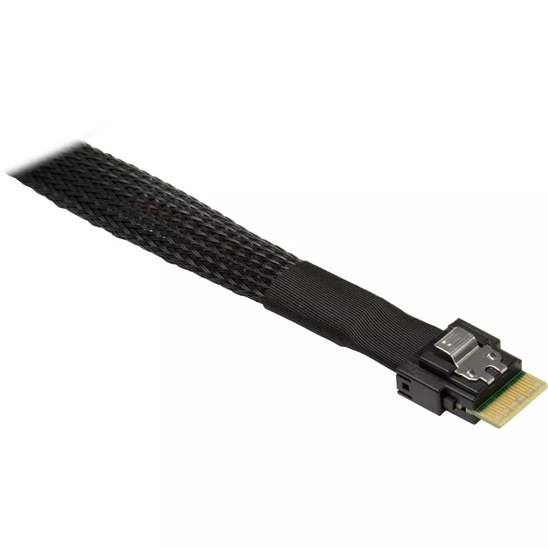 INTER-TECH kabelis SFF-8654-8i į 2× SFF-8654-4i, 70 cm vidinis atšakojamasis kabelis