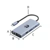 USB-C adapteris Hawk HW-HUB801 8-in-1 su HDMI ir Ethernet