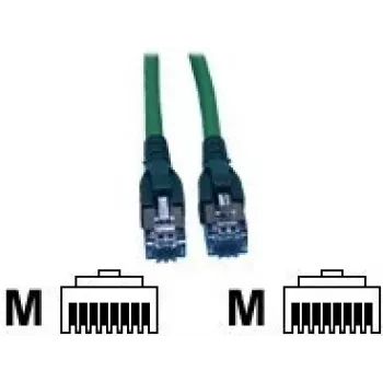 TE Connectivity AMP - komutacinis kabelis - RJ-45 (V) į RJ-45 (V) - 3 m - SFTP - CAT 6 - be halogenų - žalias (0-1711735-3)