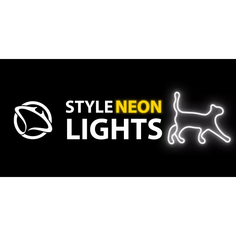 Neoninio stiliaus dekoratyvinė šviesa MANTA SNL70WH Style Neon Lights CAT 2 Balta 70 cm