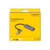 DeLOCK 64282 nešiojamojo kompiuterio dokavimo stotelė ir prievadų replikatorius, laidinis, USB 3.2 Gen 1 (3.1 Gen 1) Type-C, pilka (64282)