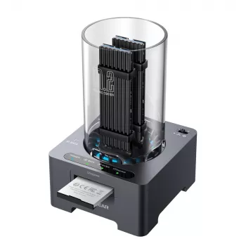 GrauGear G-M2DK-CR-10G M.2 NVMe/NGFF ir CFexpress prijungimo stotelė USB Type-C 10 Gbit/s Pilka
