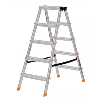 Sulankstomos kopėčios Krause 120410, aliuminio, 6 pakopos, plotis 480 mm, maks. aukštis 105 cm