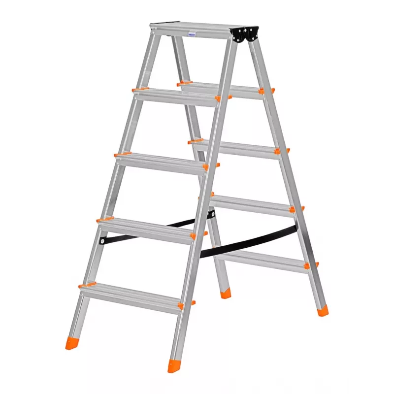 Sulankstomos kopėčios Krause 120410, aliuminio, 6 pakopos, plotis 480 mm, maks. aukštis 105 cm