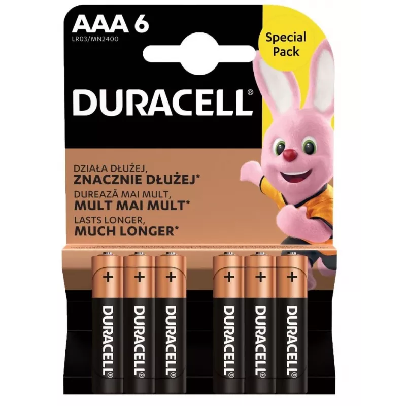 Baterija Duracell AAA R03 6 vnt.