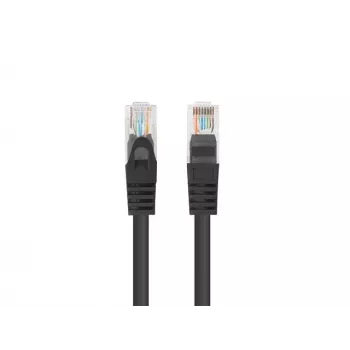 Jungiamasis laidas, LANBERG, PCU6-20CC-0025-BK, RJ45, Cat.6, 0,25 m, juodas