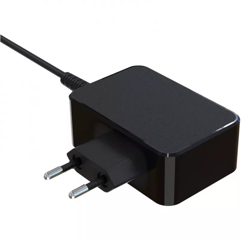 Mobiliojo įrenginio įkroviklis LC-Power LC-NB-GAN-65-C nešiojamam kompiuteriui, juodas, kintamoji srovė, skirtas naudoti patalpose