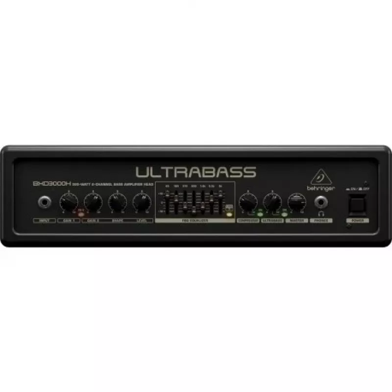 Bosinės gitaros stiprintuvas Behringer BXD3000H 300W lengva galvutė