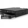 ICY DOCK - ToughArmor MB720MK-B V3 - 4x PCIe 4.0 M.2 NVMe į 4x OCuLink 1x 5,25 col. lizde, mobilus stovas, metalinis, juodas, su raktu (tri-mode suderinamas)