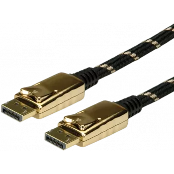 DisplayPort laidas ROLINE 11.04.5648 7,5 m Juoda Auksinė