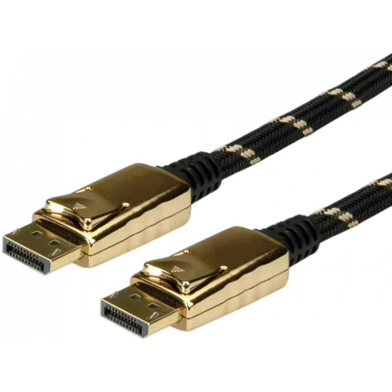 DisplayPort laidas ROLINE 11.04.5648 7,5 m Juoda Auksinė