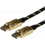 DisplayPort laidas ROLINE 11.04.5648 7,5 m Juoda Auksinė