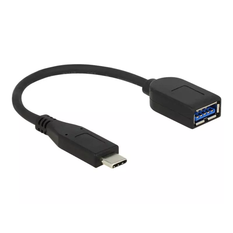 USB laidas DeLOCK USB 3.1 Gen 2 Type-C/Typ-A 0,1 m juodas
