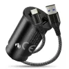 Automobilinis kroviklis everActive CC-25C 2x USB-A + USB-C, 12W, automobilinis USB maitinimo adapteris