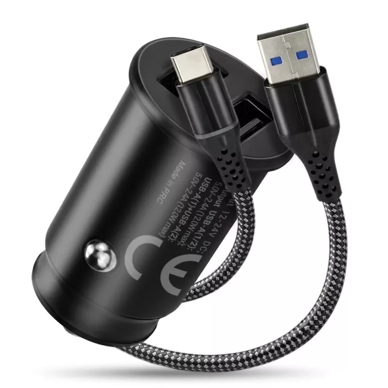 Automobilinis kroviklis everActive CC-25C 2x USB-A + USB-C, 12W, automobilinis USB maitinimo adapteris